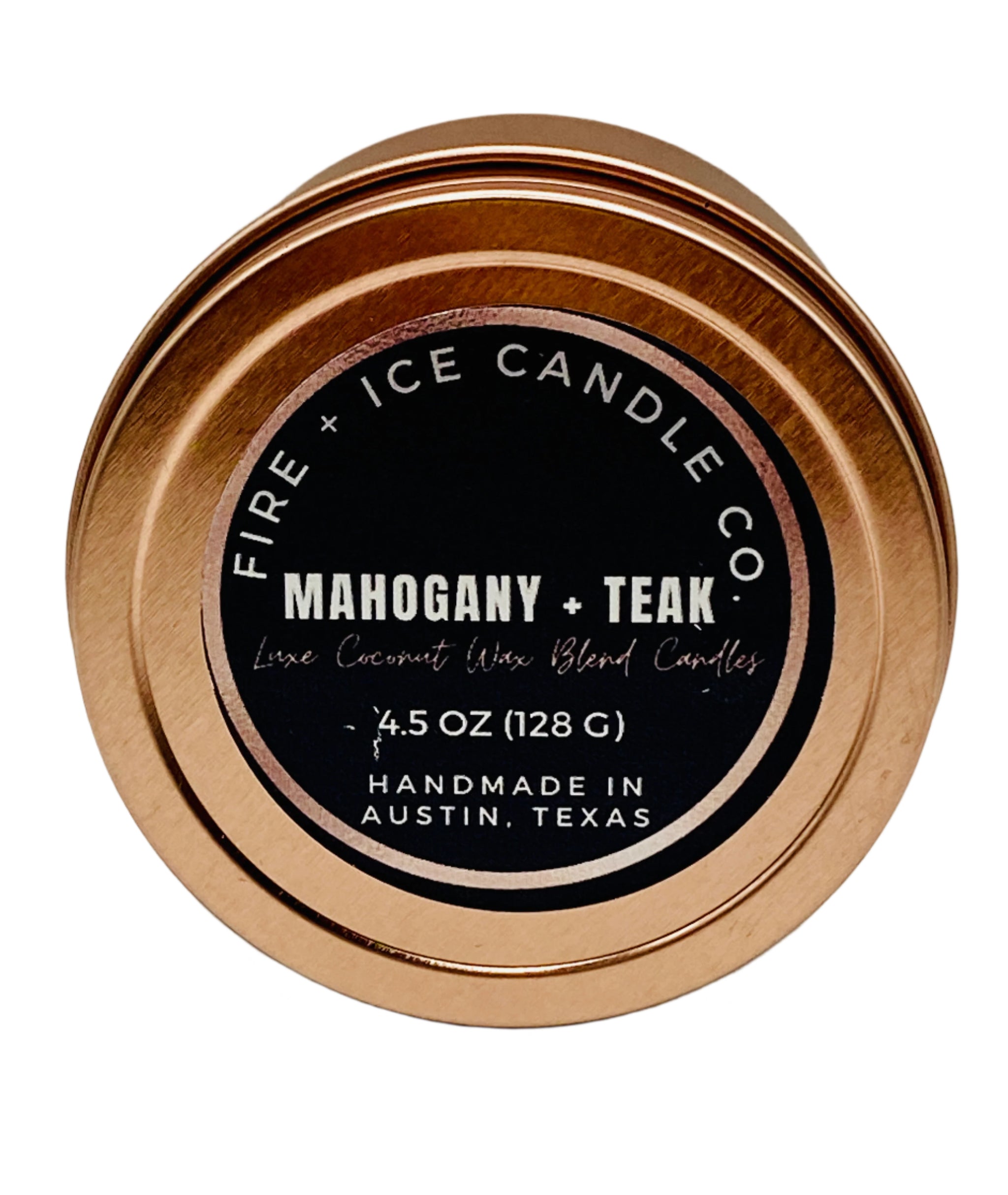 tobacco mahogany candle pillar creating a refined fragrance perfect for any room Mahogany + Teak Fire